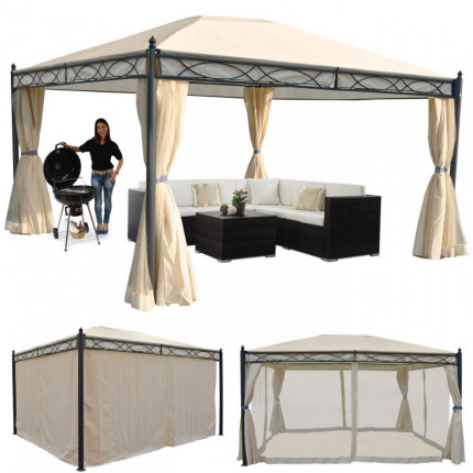 Pergola s bočnou stenou 4x3m WH5133 Dekorhome