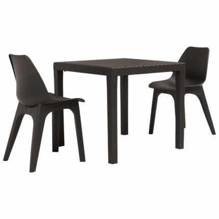 Záhradný bistro set 3 ks plast Dekorhome