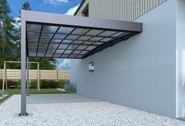 Kovový prístrešok / carport k stene 315 x 502 cm Dekorhome