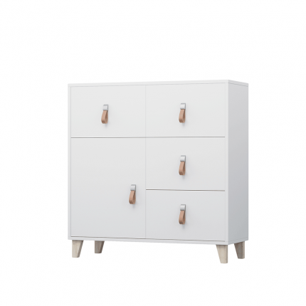 Komoda FIERA 4S1D biela