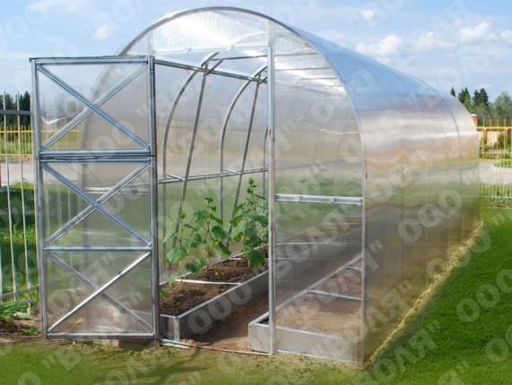 Záhradný skleník z polykarbonátu Dvushka 2 x 2 m polykarbonát Guttagliss