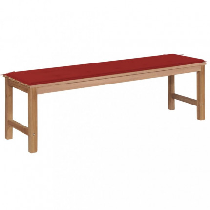 Záhradná lavica s poduškou 150 cm masívne teak Dekorhome