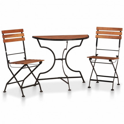 Záhradný bistro set 3 ks akácie Dekorhome