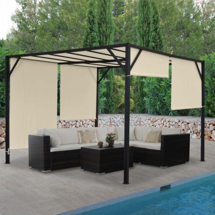 Pergola so sťahovacou strechou Dekorhome