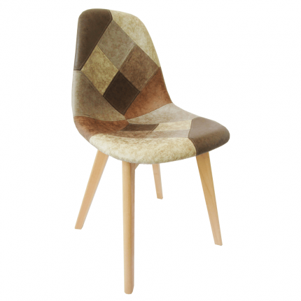Jedálenská stolička SALEVA patchwork / buk