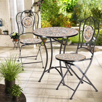 Záhradný bistro set 3 ks D0771 mozaika Dekorhome