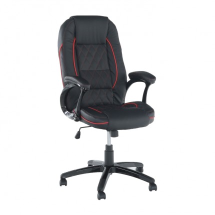 Kancelárske kreslo PORSHE NEW čierna / červená
