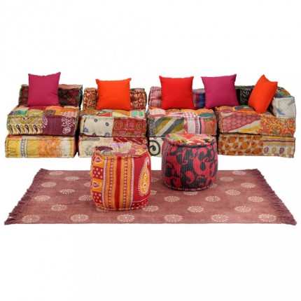 Modulová sedacia súprava 16 ks patchwork Dekorhome