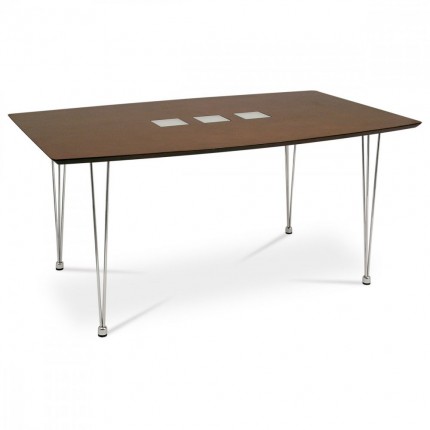 Jedálenský stôl WD-5910BR hnedá / chróm