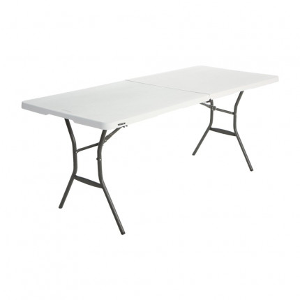 Skladací stôl 180 cm biela / čierna Dekorhome