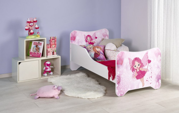 Detská posteľ HAPPY FAIRY biela / ružová