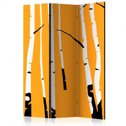 Paraván Birches on the orange background Dekorhome