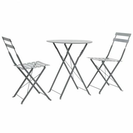 Záhradného bistro set 3 ks oceľ Dekorhome