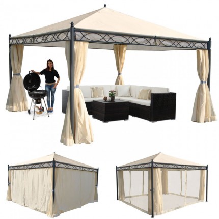 Pergola s bočnou stenou 4x4m WH5135 Dekorhome