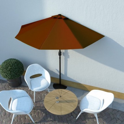 Polkruhový slnečník 270x135 cm Dekorhome