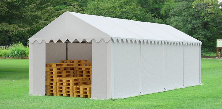 Skladový stan 4x8m biela EKONOMY