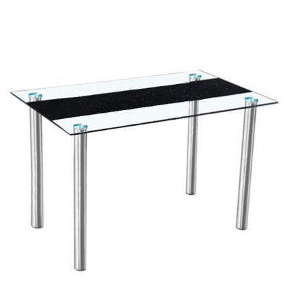 Jedálenský stôl ESTER oceľ / sklo