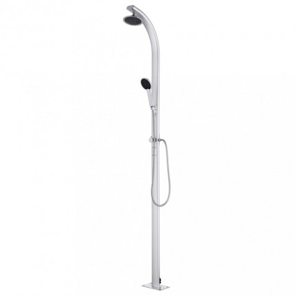 Záhradná sprcha 215 cm strieborná Dekorhome