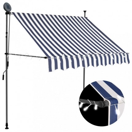 Ručne zaťahovacia markíza s LED svetlom 200x120 cm Dekorhome