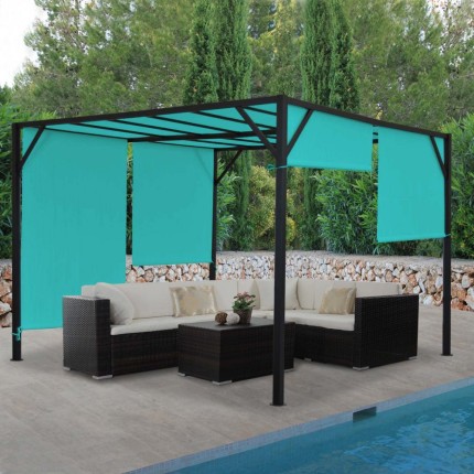 Pergola so sťahovacou strechou 4x3 m Dekorhome