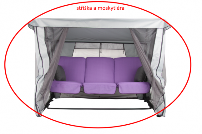 Strieška s moskytiérou k hojdačke VENEZIA / RIMINI