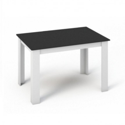 Jedálenský stôl 120x80 KRAZ biela / čierna