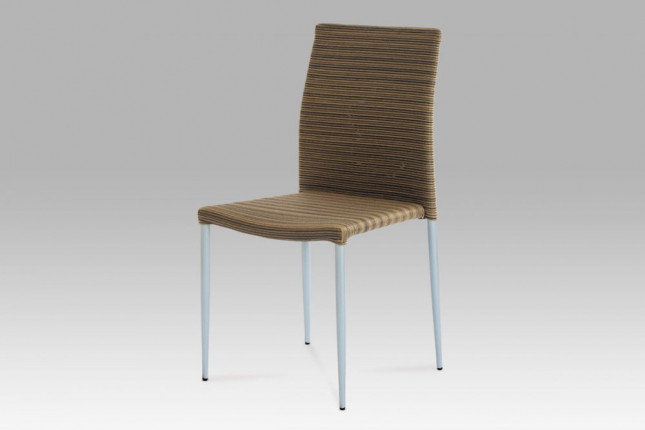 Jedálenská stolička SOF039 hnedá / strieborná