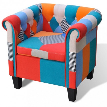 Kreslo viacfarebný patchwork Dekorhome