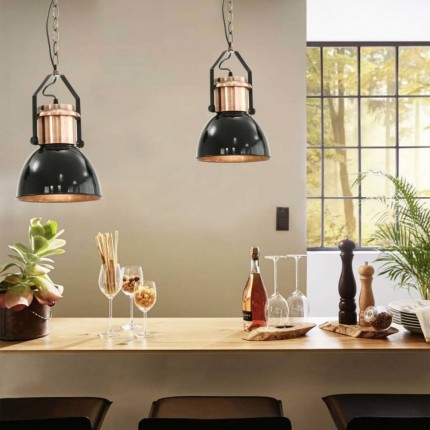 Závesná lampa 2 ks kov Dekorhome