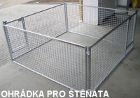 Ohrádka pro štěňata, kompletní, rozměr 1x1 m