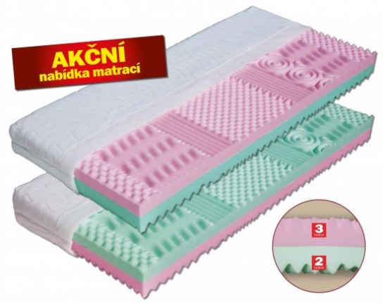 OUTLET - Penový matrac ALICE 80x195 dvojaká tvrdosť Drevočal - POSLEDNÝ KUS