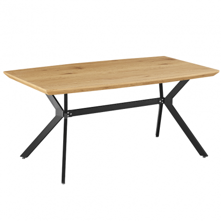 Jedálenský stôl MEDITER 160 dub / čierna