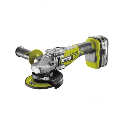 Ryobi R18AG7-140S aku 18 V bezuhlíková úhlová bruska 125 mm + 4Ah baterie + nabíječka ONE+