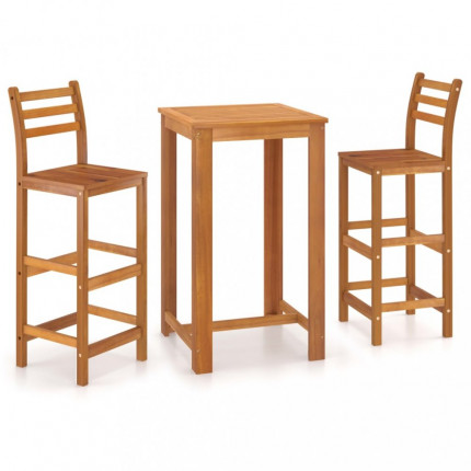 Barový set 3 ks hnedá Dekorhome