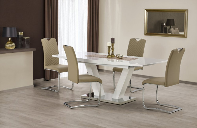 Jedálenský stôl rozkladací VISION biela