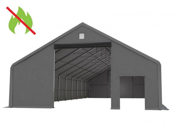 Skladová hala 10x18m PVC sivá - nehorľavá