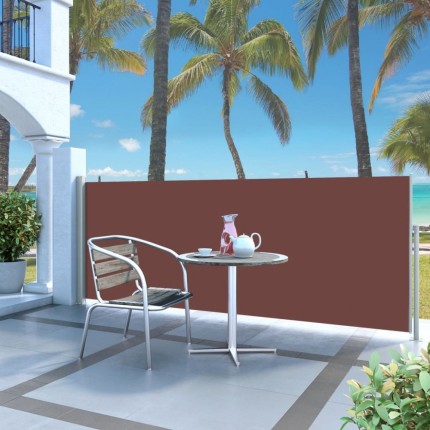 Zaťahovacia bočná markíza 120x300 cm hnedá Dekorhome - POSLEDNÝ KUS