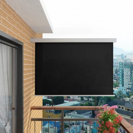 Balkónová zástena 180 x 200 cm čierna Dekorhome - POSLEDNÝ KUS