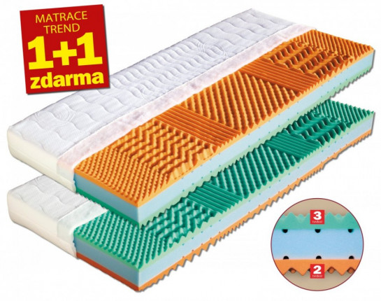 Matrac 1+1 zadarmo z bio peny MALAGA Dřevočal