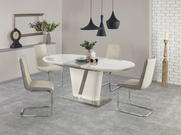 Jedálenský stôl rozkladací IBERIS krémová / sivá