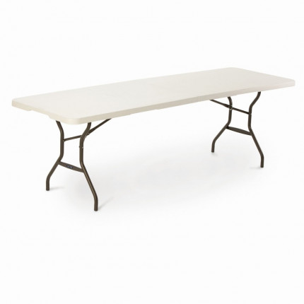 Skladací stôl 244 cm biela / čierna Dekorhome