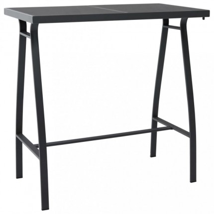 Záhradný barový stôl 110x60 cm čierna Dekorhome