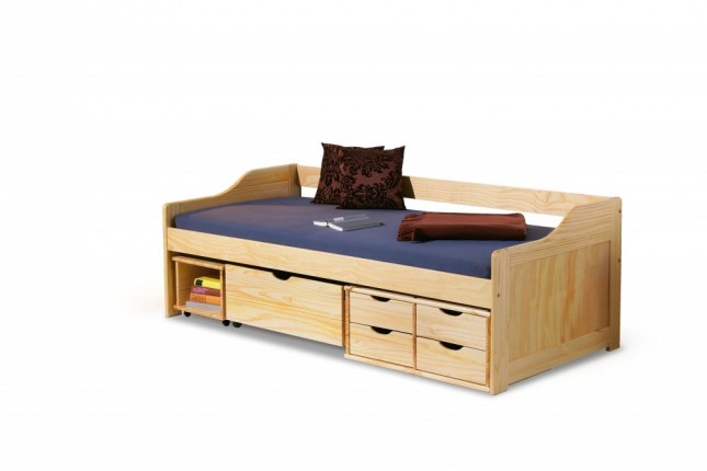 Detská posteľ MAXIMA 2 s úložným priestorom borovica