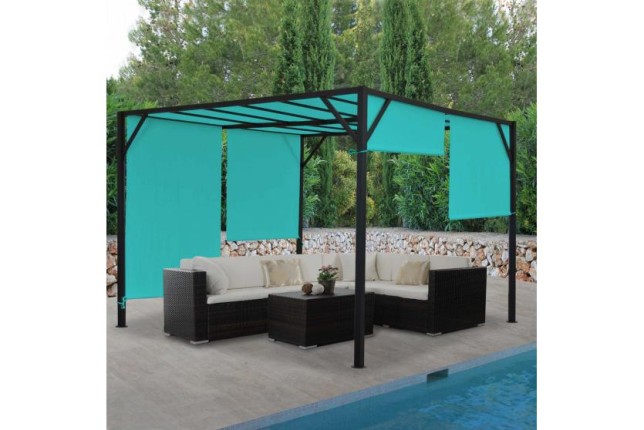 Pergola so sťahovacou strechou 4x4 m Dekorhome