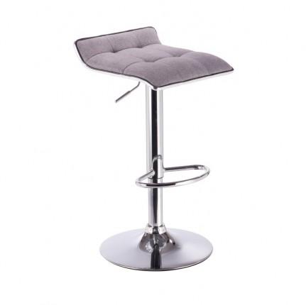 Barová stolička FUEGO sivá / chróm