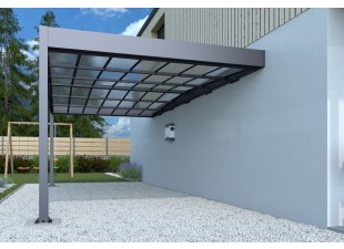 Kovový prístrešok / carport k stene 315 x 502 cm Dekorhome