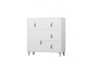 Komoda FIERA 4S1D biela