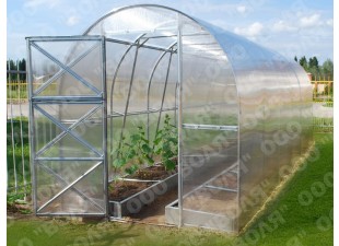 Záhradný skleník z polykarbonátu Dvushka 2 x 2 m polykarbonát Guttagliss
