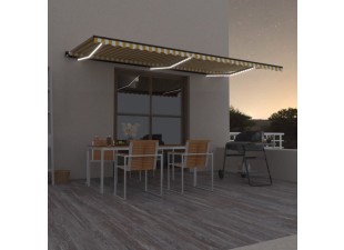 Ručne zaťahovacia markíza s LED svetlom 400x350 cm Dekorhome