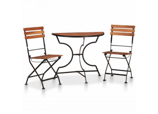 Záhradný bistro set 3 ks akácie Dekorhome